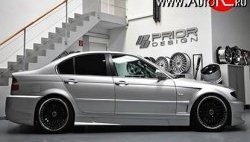 8 149 р. Пороги накладки Prior Design BMW 3 серия E46 седан дорестайлинг (1998-2001) (Неокрашенные). Увеличить фотографию 1