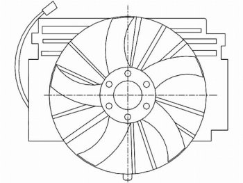 Вентилятор радиатора SAT (в сборе) BMW X5 E53 дорестайлинг (1999-2003)