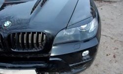 1 149 р. Реснички на фары Tuning-Sport  BMW X5  E70 (2006-2013) (Неокрашенные). Увеличить фотографию 1