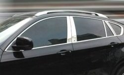 46 999 р. Накладки на окна и стойки дверей СТ BMW X6 E71 дорестайлинг (2008-2012) (Неокрашенные). Увеличить фотографию 1