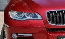 1 149 р. Реснички на фары (рестайлинг) Tuning-Sport v2 (для Led оптики)  BMW X6  E71 (2008-2012) (Неокрашенные). Увеличить фотографию 1