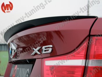 3 899 р. Лип спойлер Tuning-Sport BMW X6 E71 рестайлинг (2012-2014) (Неокрашенный). Увеличить фотографию 4