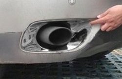 8 599 р. Накладки на выводы под выхлопные трубы СТ  BMW X6  E71 (2008-2014). Увеличить фотографию 1