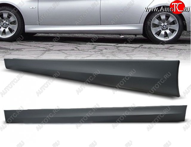 16 399 р. Пороги накладки (рестайл) M-pakiet BMW 3 серия E90 седан дорестайлинг (2004-2008) (Неокрашенные)