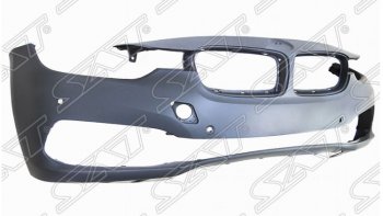 11 999 р. Передний бампер SAT (с отв. под сонары)  BMW 3 серия  F30 (2015-2018) (Неокрашенный). Увеличить фотографию 1