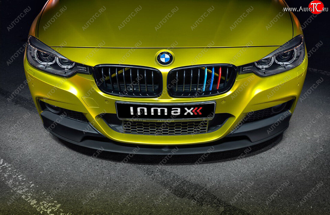 12 999 р. Сплиттер переднего М-бампера М-Perfomance BMW 3 серия F30 седан рестайлинг (2015-2018) (цвет: черный глянец)