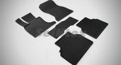 5 999 р. Износостойкие коврики в салон с рисунком Сетка SeiNtex Premium 4 шт. (резина)  BMW 5 серия  F07 (2009-2013). Увеличить фотографию 1