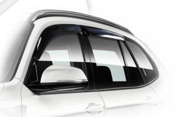1 989 р. Дефлектора окон CA-Plastiс BMW X1 E84 (2009-2015) (Classic полупрозрачный, Без хром.молдинга). Увеличить фотографию 1