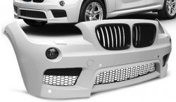 41 399 р. Передний бампер M-pakiet  BMW X1  E84 (2009-2015) (Неокрашенный). Увеличить фотографию 1