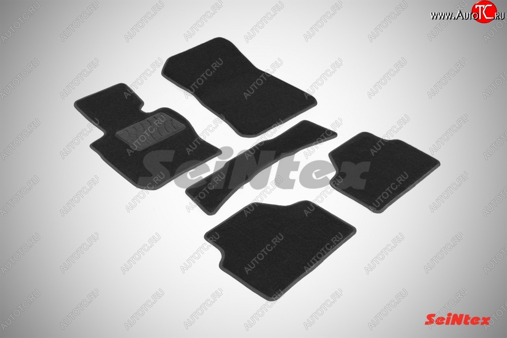 2 699 р. Комплект ворсовых ковриков в салон LUX Seintex  BMW X1  E84 (2009-2015) (Чёрный)