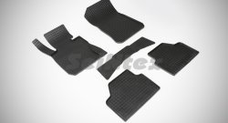 3 299 р. Износостойкие коврики в салон с рисунком Сетка SeiNtex Premium 4 шт. (резина)  BMW X1  E84 (2009-2015). Увеличить фотографию 1