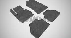 5 499 р. Износостойкие коврики в салон с рисунком Сетка SeiNtex Premium 4 шт. (резина)  BMW X3  F25 (2010-2014). Увеличить фотографию 1