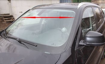 1 849 р. Водостоки лобового стекла Стрелка 11  BMW X3  F25 (2010-2017) (Автомобиль без рейлингов). Увеличить фотографию 1