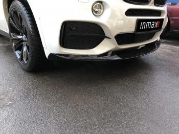 Сплиттер переднего бампера M-Performance BMW (БМВ) X5 (Икс5)  F15 (2013-2018) F15  (цвет: черный глянец)