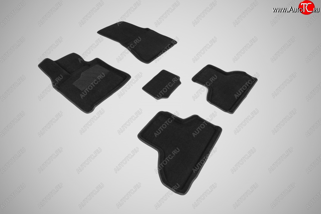 4 999 р. Износостойкие коврики в салон SeiNtex Premium 3D 4 шт. (ворсовые, черные)  BMW X5  F15 (2013-2018)