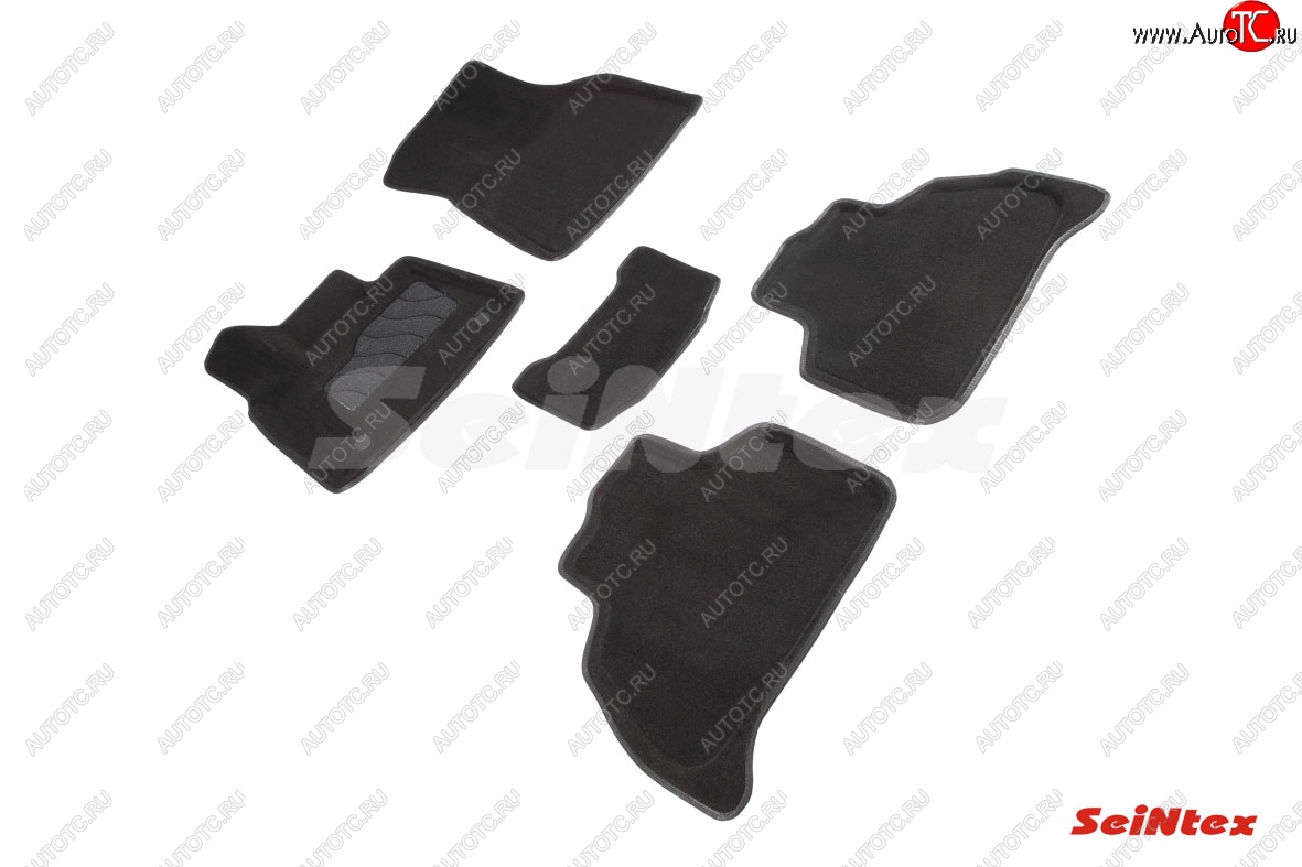 4 999 р. Комплект 3D ковриков в салон (ворсовые / чёрные) Seintex  BMW X5  G05 (2018-2024)
