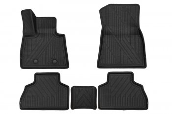 4 999 р. Комплект ковриков салона Kvest  BMW X5  G05 (2018-2024) (Цвет: основа - черный, кант - черный). Увеличить фотографию 1