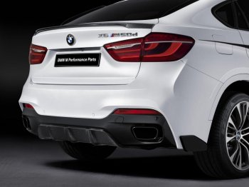 4 999 р. Спойлер багажника Performance BMW X6 F16 (2014-2020) (Неокрашенный). Увеличить фотографию 1