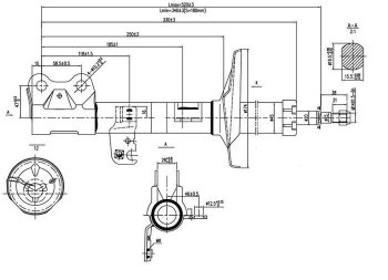 3 099 р. Левый амортизатор передний SAT BYD F3 седан (2005-2014). Увеличить фотографию 1