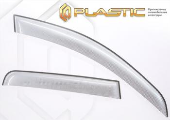 2 259 р. Дефлектора окон CA-Plastic  BYD Song Plus (2020-2024) (Шелкография серебро, без хром. молдинга). Увеличить фотографию 1