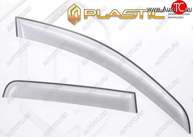 2 259 р. Дефлектора окон CA-Plastic  BYD Song Plus (2020-2024) (Шелкография серебро, без хром. молдинга)