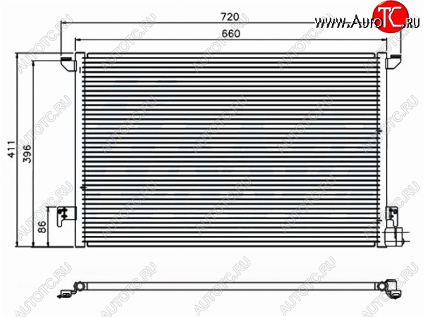 8 699 р. Радиатор кондиционера SAT SAAB 9-3 YS3F седан дорестайлинг (2003-2007)