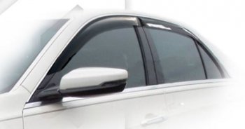 1 839 р. Дефлектора окон CA-Plastic Cadillac CTS седан (2013-2019) (Classic полупрозрачный, Без хром.молдинга). Увеличить фотографию 1