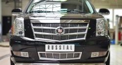 16 999 р. Одинарная защита переднего бампера диаметром 76 мм Russtal Cadillac Escalade GMT926 джип 5 дв. короткая база (2006-2014). Увеличить фотографию 2