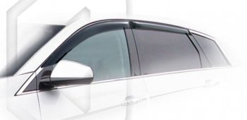 1 799 р. Дефлектора окон CA-Plastic  Cadillac SRX (2010-2012) (Classic полупрозрачный, Без хром.молдинга). Увеличить фотографию 1