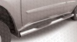 13 949 р. Защита порогов из трубы d76 мм с пластиковыми вставками для ног Slitkoff Chery Tiggo T11 рестайлинг (2013-2016) (Нержавейка, Полированная). Увеличить фотографию 1