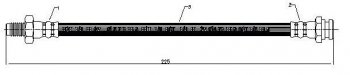 341 р. Тормозной шланг SAT (передний) Mitsubishi Eclipse (1999-2005). Увеличить фотографию 1