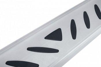 19 349 р. Пороги алюминиевые Slitkoff  Chery Tiggo 3 (2014-2020) (Elite Silver). Увеличить фотографию 3