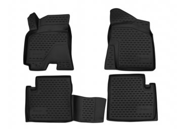 1 949 р. Комплект ковриков салона Element  Chery Tiggo 3x (2017-2024) (Цвет: черный). Увеличить фотографию 1