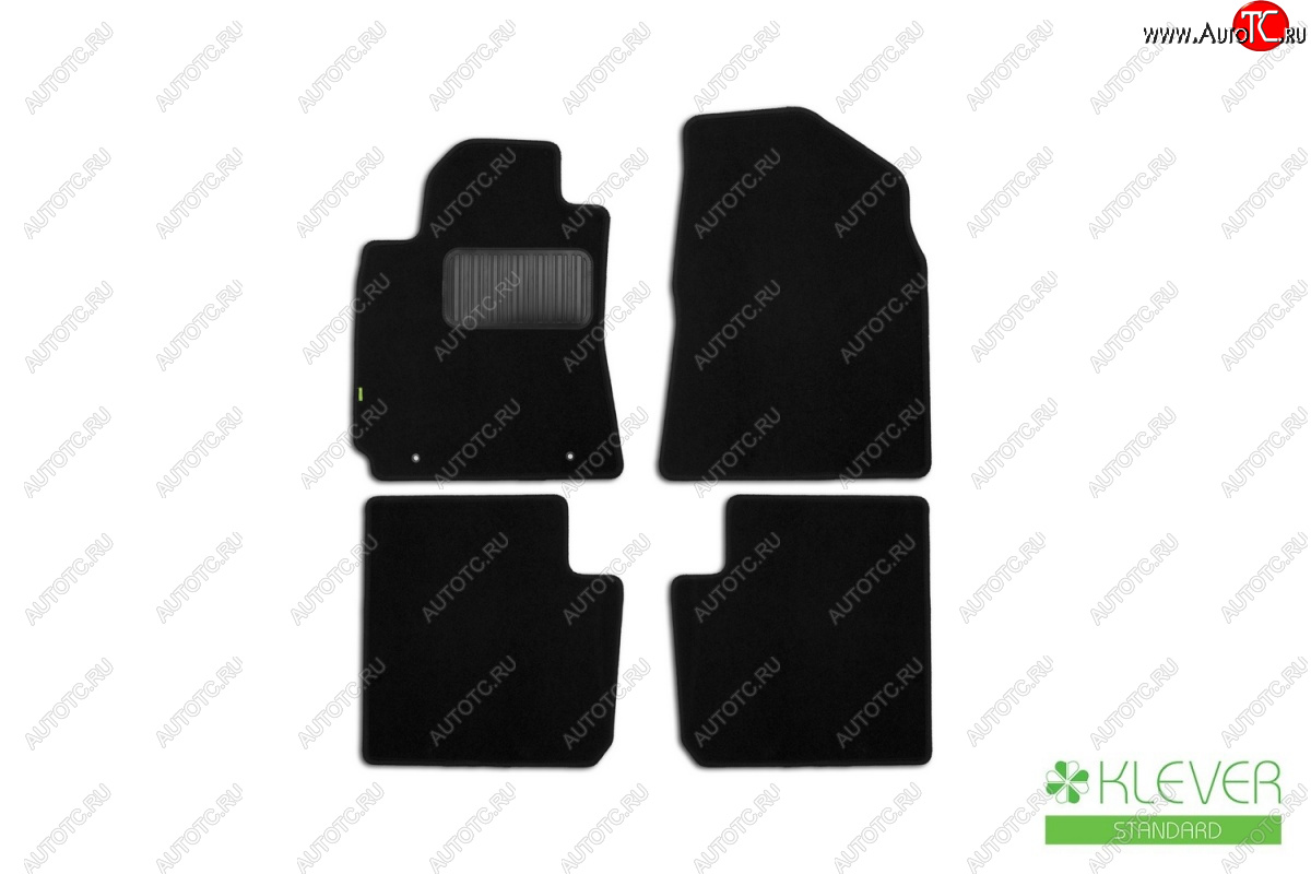 299 р. Коврики в салон Klever Standard (текстиль) Chery Tiggo 3x (2017-2024) (Черный)