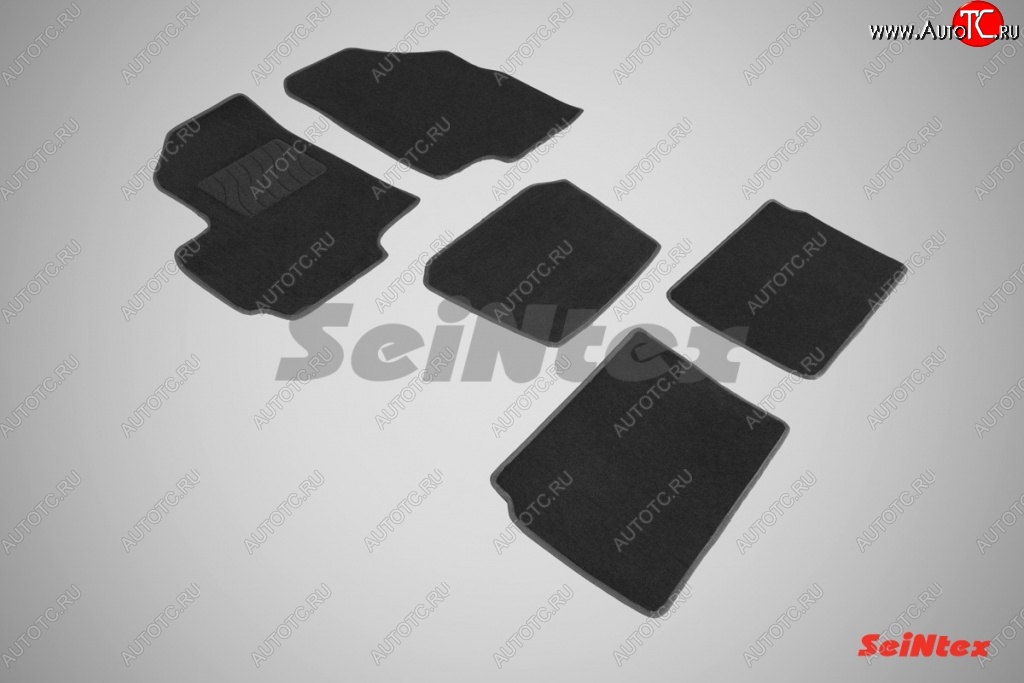2 499 р. Комплект ворсовых ковриков в салон LUX Seintex  Chery Tiggo 5  (T21) (2014-2020) (Чёрный)