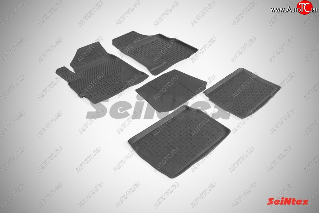4 499 р. Износостойкие коврики в салон с высоким бортом SeiNtex Premium 4 шт. (резина)  Chery Tiggo 5  (T21) (2014-2020)