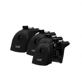9 197 р. Багажник на крышу с низкими рейлингами сборе LUX  Chery Tiggo 5  (T21) (2014-2020) (дуги прямоугольные 120 см, без замка, черный). Увеличить фотографию 4