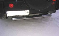 6 299 р. Защита заднего бампера из трубы диаметром 76 мм с пластиковой вставкой Slitkoff  Chery Tiggo T11 (2005-2013) (Нержавейка, Полированная). Увеличить фотографию 1