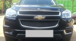 1 229 р. Нижняя сетка на бампер Russtal (черная)  Chevrolet Trailblazer  GM800 (2012-2016). Увеличить фотографию 3