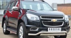 13 849 р. Защита порогов из круглой трубы диаметром 42 мм Russtal  Chevrolet Trailblazer  GM800 (2012-2016). Увеличить фотографию 2