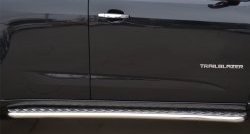 19 799 р. Широкая защита порогов Russtal  Chevrolet Trailblazer  GM800 (2012-2016). Увеличить фотографию 1