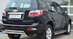 23 999 р. Защита заднего бампера (Ø63 и 42 мм, нержавейка) SLITKOFF Chevrolet Trailblazer GM800 дорестайлинг (2012-2016). Увеличить фотографию 4