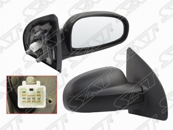 3 599 р. Правое зеркало заднего вида SAT (электрическое)  Chevrolet Aveo ( T250,  T300) (2006-2015) (Неокрашенное). Увеличить фотографию 1