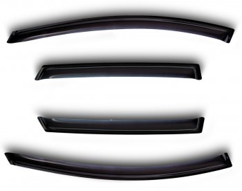 1 869 р. Дефлекторы окон (ветровики) SIM 4 шт Chevrolet Aveo T300 седан (2011-2015). Увеличить фотографию 1