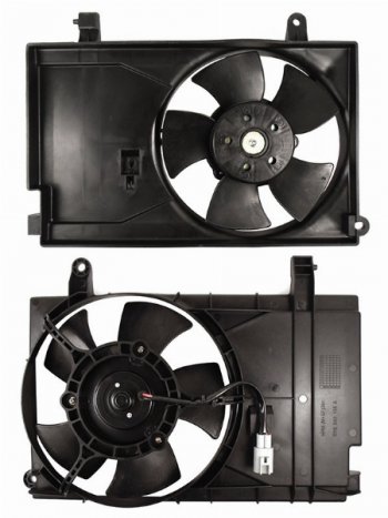 2 269 р. Вентилятор радиатора кондиционера в сборе SAT Chevrolet Aveo T250 седан рестайлинг (2006-2011). Увеличить фотографию 1