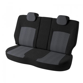 6 499 р. Чехлы для сидений Lord Autofashion Дублин (жаккард)  Chevrolet Aveo  T300 (2011-2015) (Черный, вставка Ёж белый). Увеличить фотографию 2