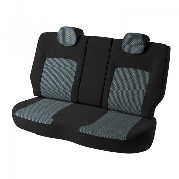 6 499 р. Чехлы для сидений Lord Autofashion Дублин (жаккард)  Chevrolet Aveo  T300 (2011-2015) (Черный, вставка Сеул серый). Увеличить фотографию 2