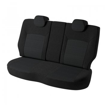 6 499 р. Чехлы для сидений Lord Autofashion Дублин (жаккард)  Chevrolet Aveo  T300 (2011-2015) (Черный, вставка Сеул серый). Увеличить фотографию 2