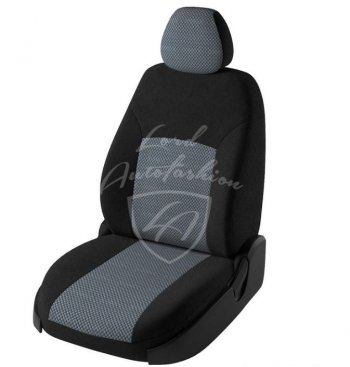 6 499 р. Чехлы для сидений Lord Autofashion Дублин (жаккард)  Chevrolet Aveo  T300 (2011-2015) (Черный, вставка Стежок серый). Увеличить фотографию 1