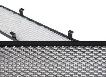 2 899 р. Защитная сетка решетки радиатора Стрелка 11 Стандарт (алюминий/пластик) Chevrolet Aveo T300 хэтчбек (2011-2015) (Цвет: черный). Увеличить фотографию 2